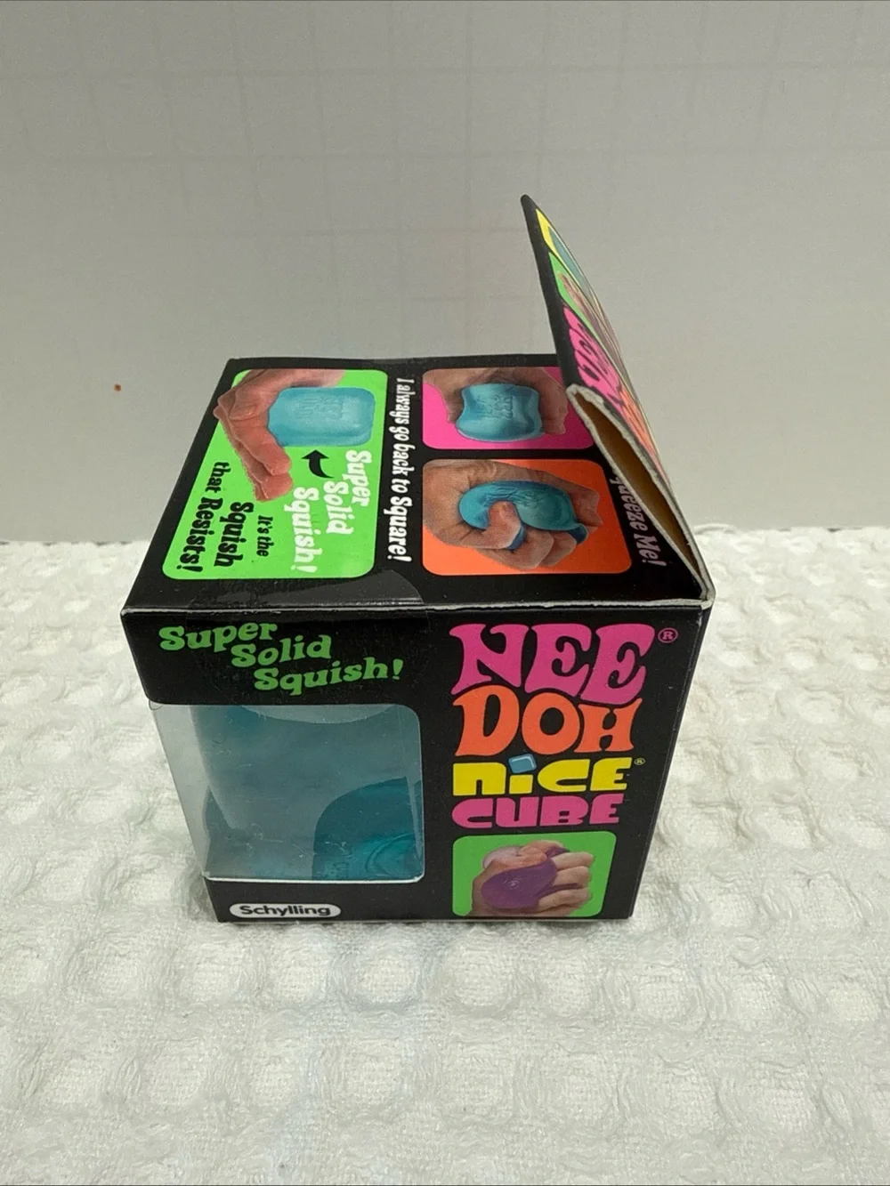 NeeDoh Nice Cube Stress Toy - Teal Blue